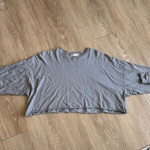 Buckle Gray Crop Top